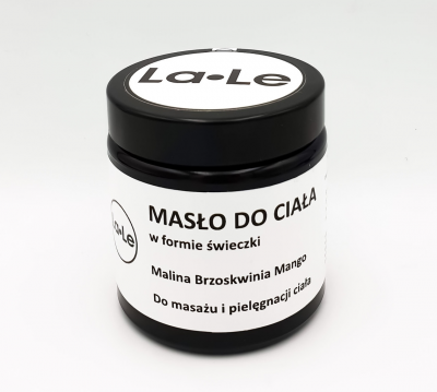 Masło do ciała w formie świeczki Malina Brzoskwinia, Mango (LA-LE)